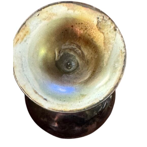 Vintage Engraved Goblet Chalice Floral Etched Metal Cup Decorative Brass (?) - Picture 4 of 7